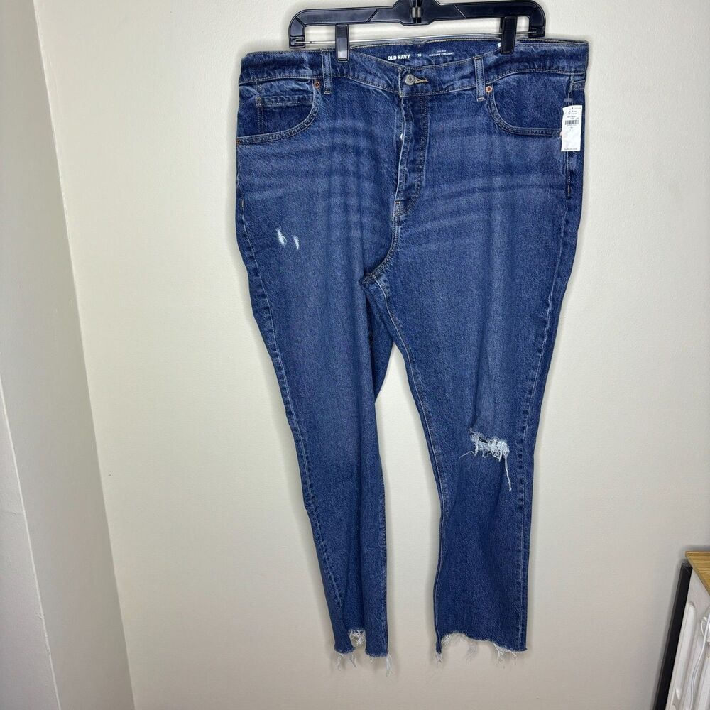 old navy womens size 16 dark wash blue jeans new with tags